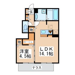 ロイヤルコート新水前寺の物件間取画像